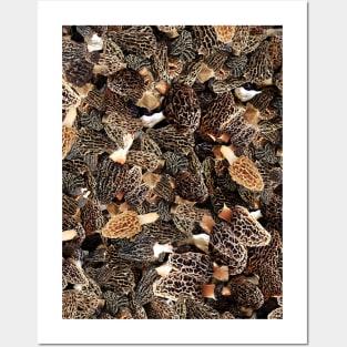 Mushroom Morel Camouflage Posters and Art